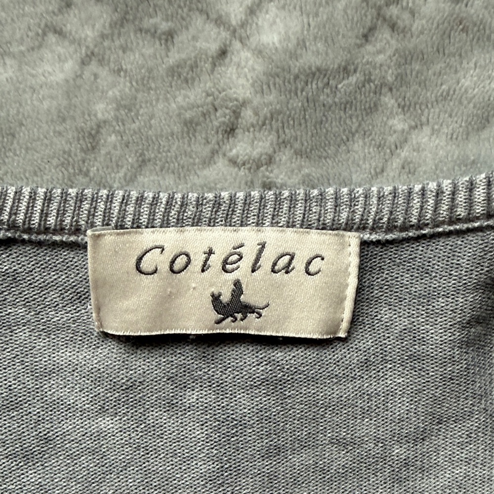 Cotelac Gray Patterned Crew Neck Sweater - image 2